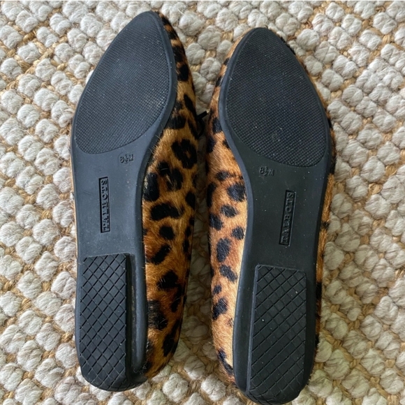 Talbots Francesca Bow-Front Driving Flats in Leopard Haircalf 8.5 - Picture 6 of 8